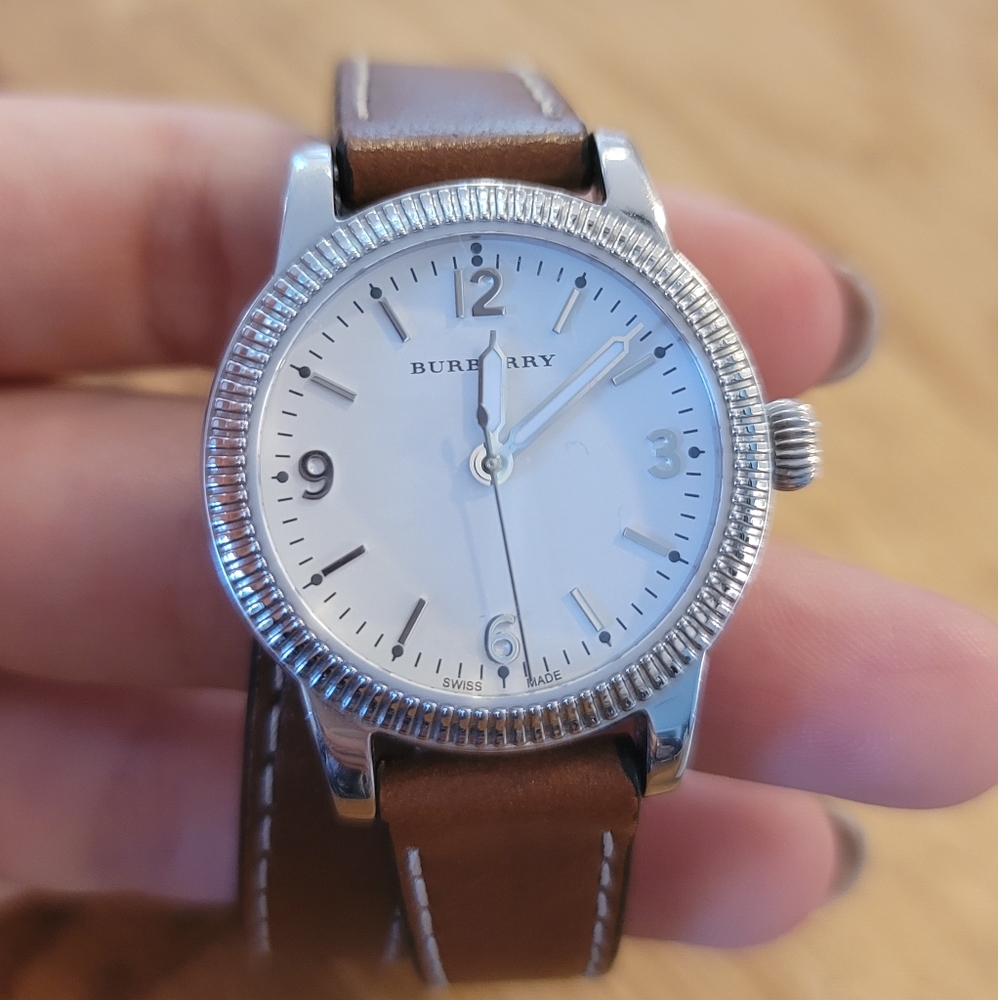 Burberry leather wrap watch
